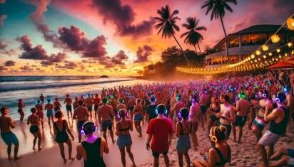 Silent Disco holiday beach party